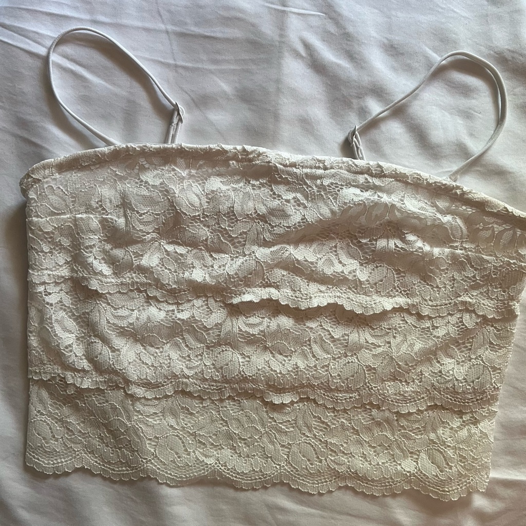 Crop Top Lace Cream In Color